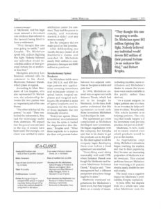 The Lawyers Weekly article "Top 10 Verdicts of 2004" features a major court decision in favor of Dr. Gary K. Michelson in his intellectual property dispute with Medtronic. The ruling allowed Dr. Michelson to jump start his career in philanthropy.