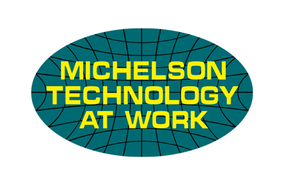 The "Michelson Technology at Work" logo, indicating a product that incorporates technology created or developed by orthopedic surgeon Dr. Gary K. Michelson.