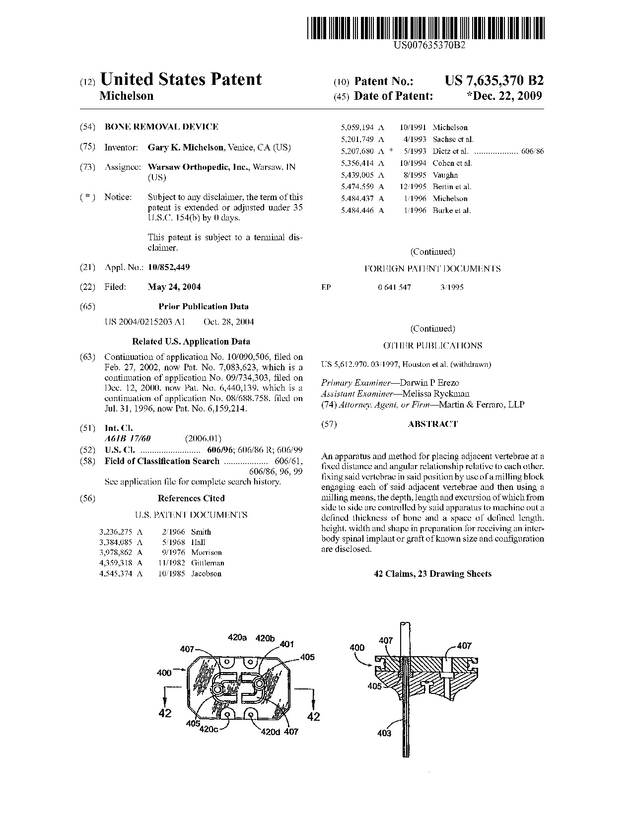 Bone removal device - Patent 7,635,370