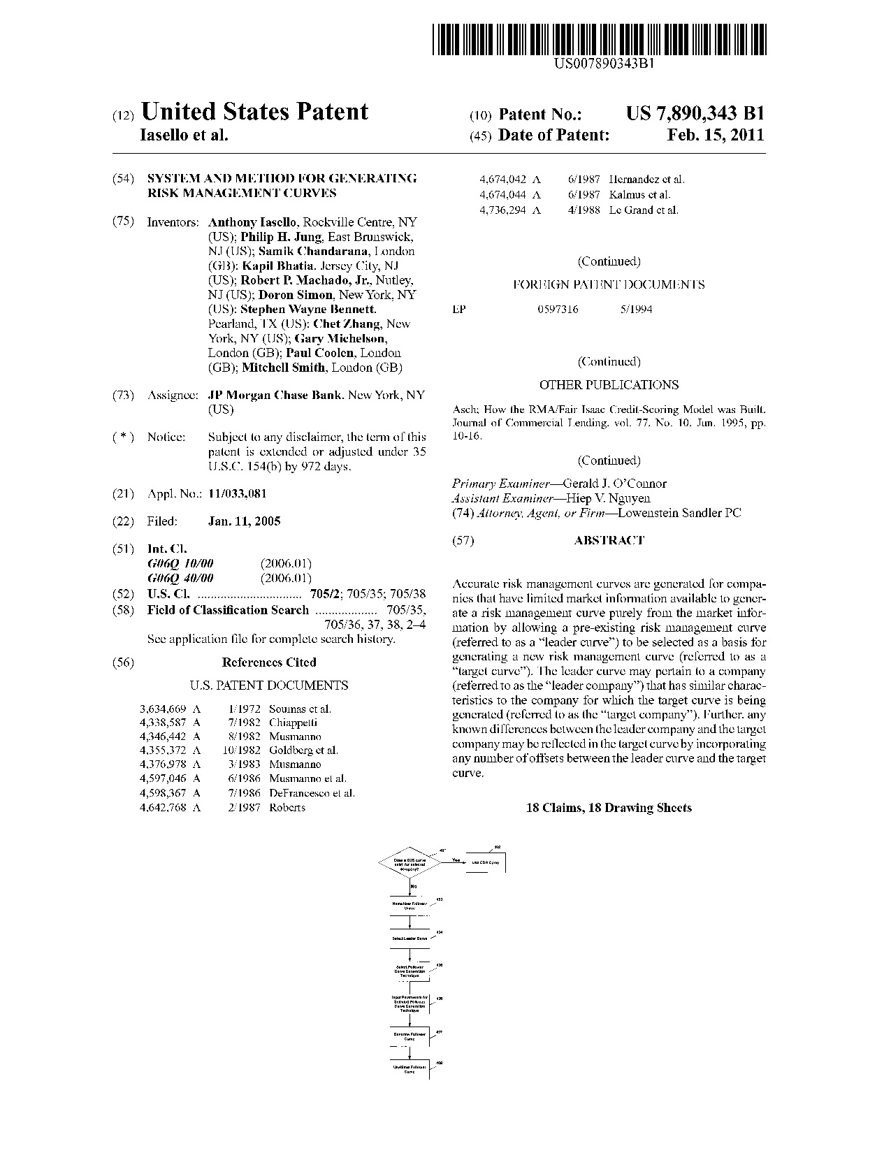 System and method for generating risk management curves - Patent 7,890,343